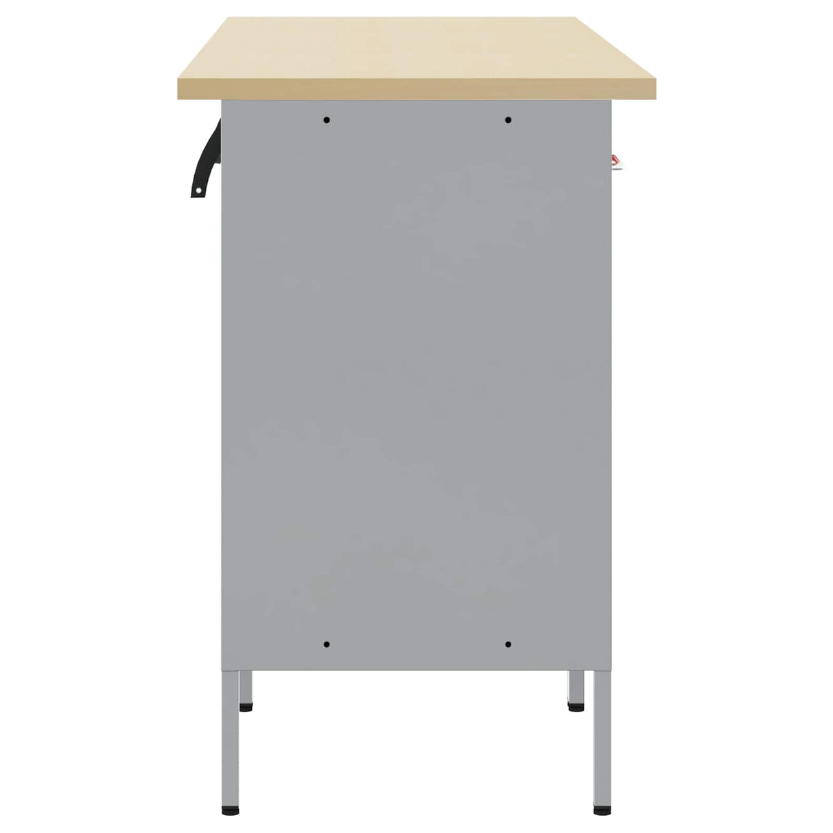 Work Cabinet with Drawer 4 pcs Red and Grey 200 x 55 x 85 cm