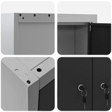 Tool Cabinet Set with Shelf 6 pcs Black Powder-Coated Steel