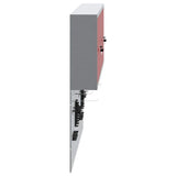 Tool Cabinet Set with Shelf 6 pcs Red Powder-Coated Steel - Close-Up Angle