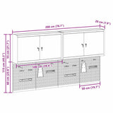 Tool Cabinet Set with Shelf 6 pcs Red Powder-Coated Steel - Extra Image