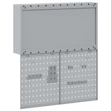 Tool Cabinet Set with Shelf 3 pcs Black Powder-Coated Steel - Extra Image