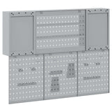 Tool Cabinet Set with Shelf 6 pcs Black Powder-Coated Steel - Extra Image