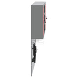 Tool Cabinet Set with Shelf 6 pcs Red Powder-Coated Steel - Low Angle