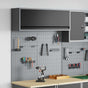 Tool Cabinet Set with Shelf 3 pcs Black Powder-Coated Steel