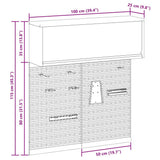 Tool Cabinet Set with Shelf 3 pcs Black Powder-Coated Steel - Extra Image