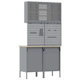 Work Cabinet Set with Drawer with Shelf 5 pcs Black - Extra Image