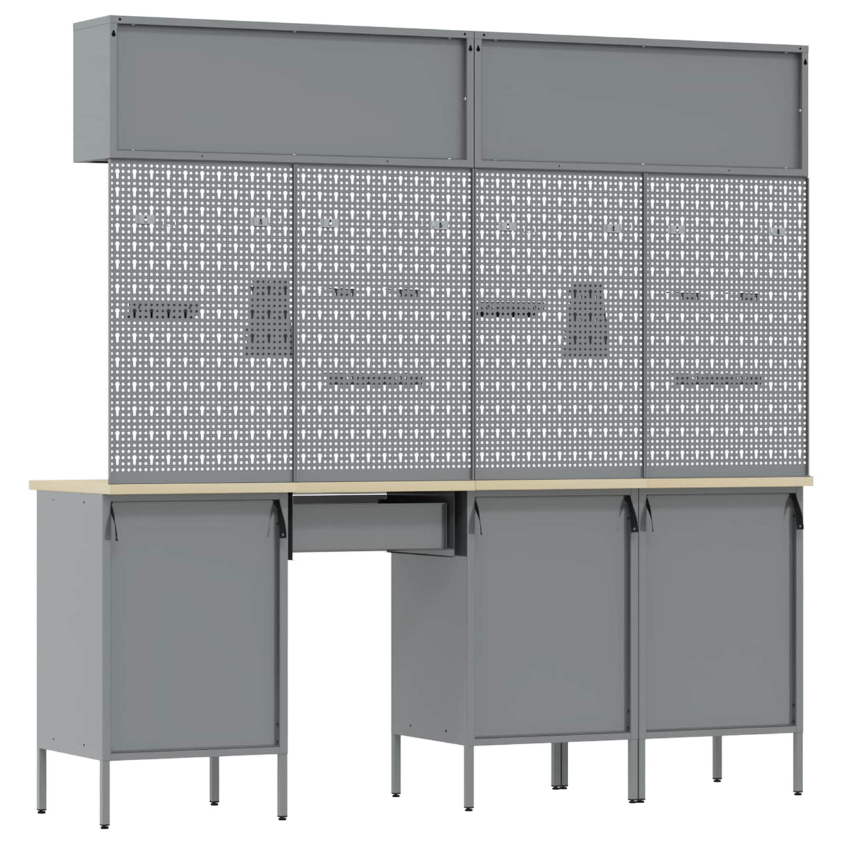 Work Cabinet Set with Drawer with Storage Manual 10 pcs Black