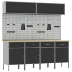 Work Cabinet Set with Drawer with Storage Manual 10 pcs Black