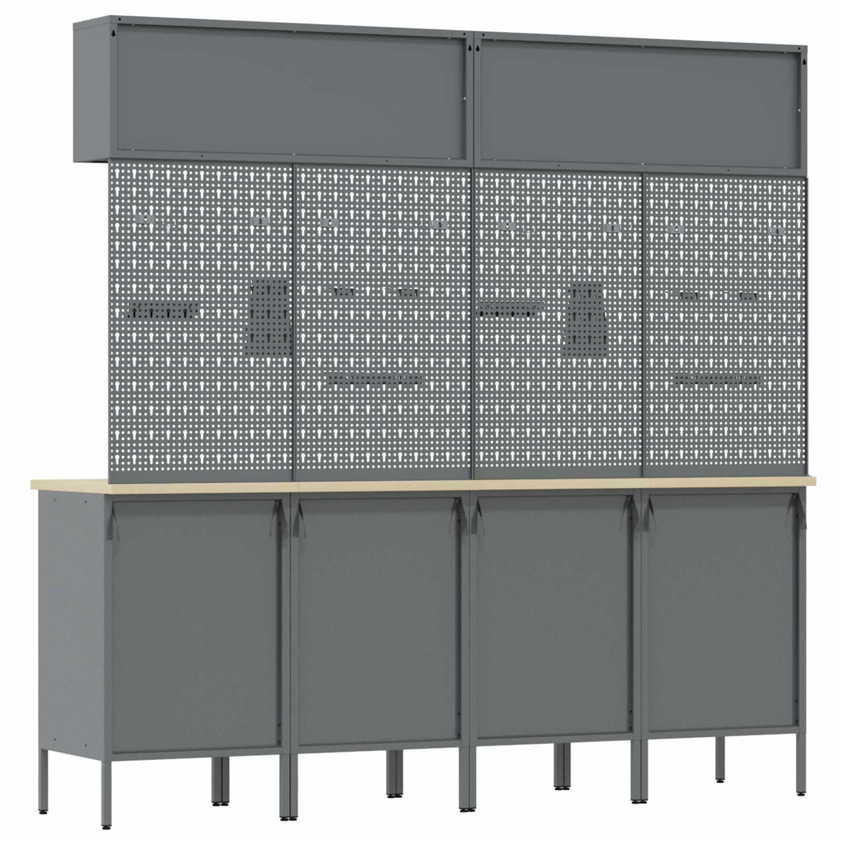 Work Cabinet Set with Drawer with Storage Manual 10 pcs Black