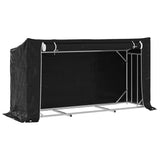 Firewood Rack with Rain Cover 200.5x60.5x110.5 cm Galvanised Steel - Front View
