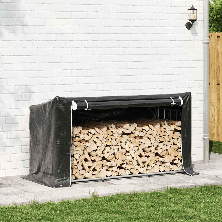 Firewood Rack with Rain Cover 200.5x80.5x110.5 cm