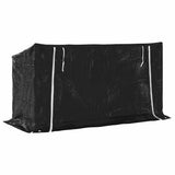 Firewood Rack with Rain Cover 200.5x80.5x110.5 cm Galvanised Steel - 45-Degree Angle