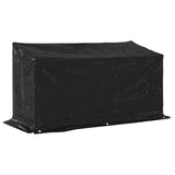 Firewood Rack with Rain Cover 200.5x80.5x110.5 cm Galvanised Steel - Low Angle