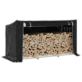 Firewood Rack with Rain Cover 200.5x80.5x110.5 cm Galvanised Steel
