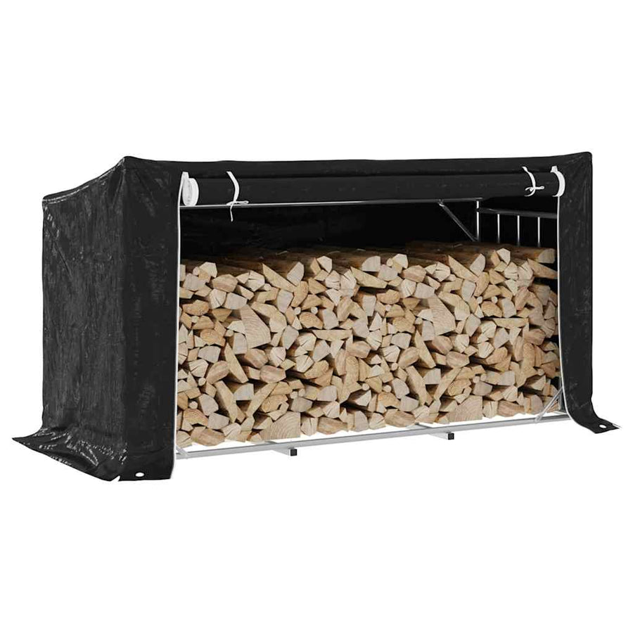 Firewood Rack with Rain Cover 200.5x80.5x110.5 cm