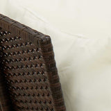 Garden Sofa with Cushions Brown Poly Rattan