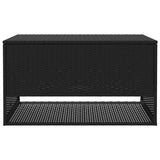 Outdoor Cushion Box Black 100x55x55.5 cm Poly Rattan - Top-Down View