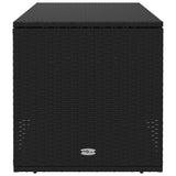 Outdoor Cushion Box Black 100x55x55.5 cm Poly Rattan - 45-Degree Angle