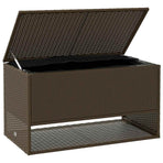Outdoor Cushion Box Brown 100x55x55.5 cm Poly Rattan