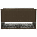 Outdoor Cushion Box Brown 100x55x55.5 cm Poly Rattan - Top-Down View