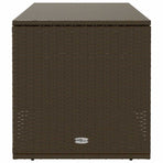 Outdoor Cushion Box Brown 100x55x55.5 cm Poly Rattan