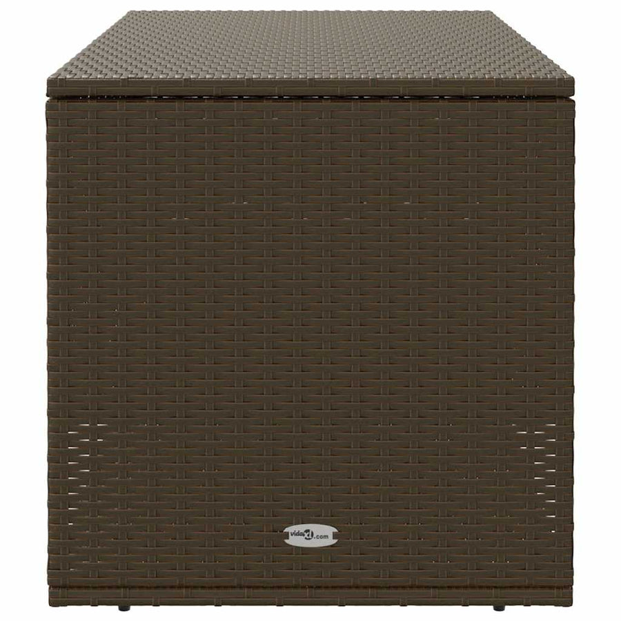 Outdoor Cushion Box Brown 100x55x55.5 cm Poly Rattan