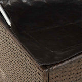 Outdoor Cushion Box Brown 100x55x55.5 cm Poly Rattan - Low Angle