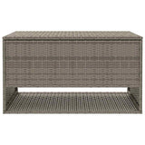 Outdoor Cushion Box Grey 100x55x55.5 cm Poly Rattan - Top-Down View