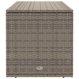 Outdoor Cushion Box Grey 100x55x55.5 cm Poly Rattan - 45-Degree Angle