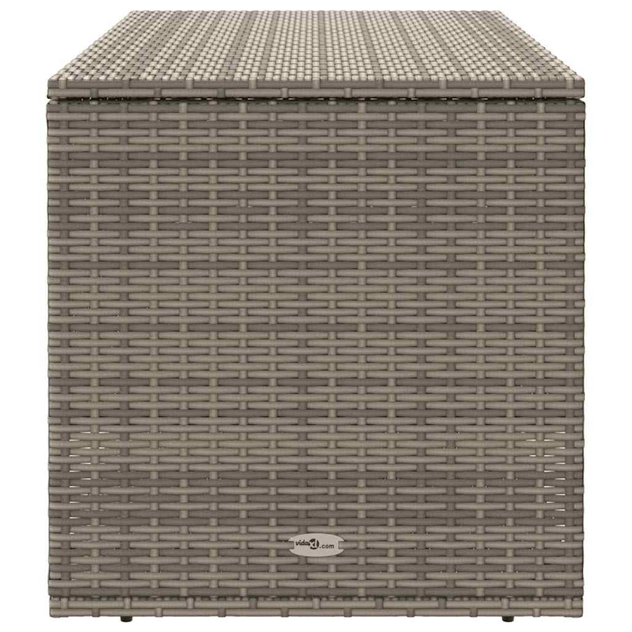Outdoor Cushion Box Grey 100x55x55.5 cm Poly Rattan
