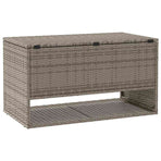 Outdoor Cushion Box Grey 100x55x55.5 cm Poly Rattan