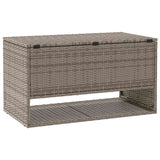 Outdoor Cushion Box Grey 100x55x55.5 cm Poly Rattan - Rear View