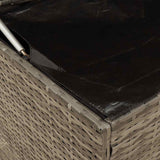 Outdoor Cushion Box Grey 100x55x55.5 cm Poly Rattan - Low Angle