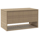 Outdoor Cushion Box Beige 100x55x55.5 cm Poly Rattan - Front View