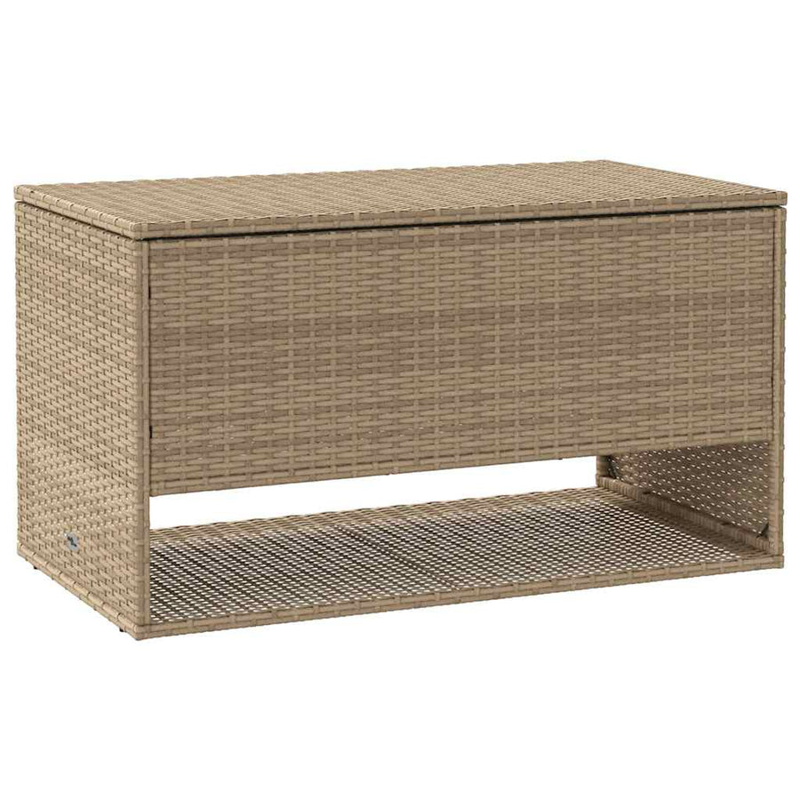 Outdoor Cushion Box Beige 100x55x55.5 cm Poly Rattan