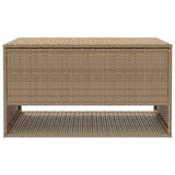 Outdoor Cushion Box Beige 100x55x55.5 cm Poly Rattan - Top-Down View