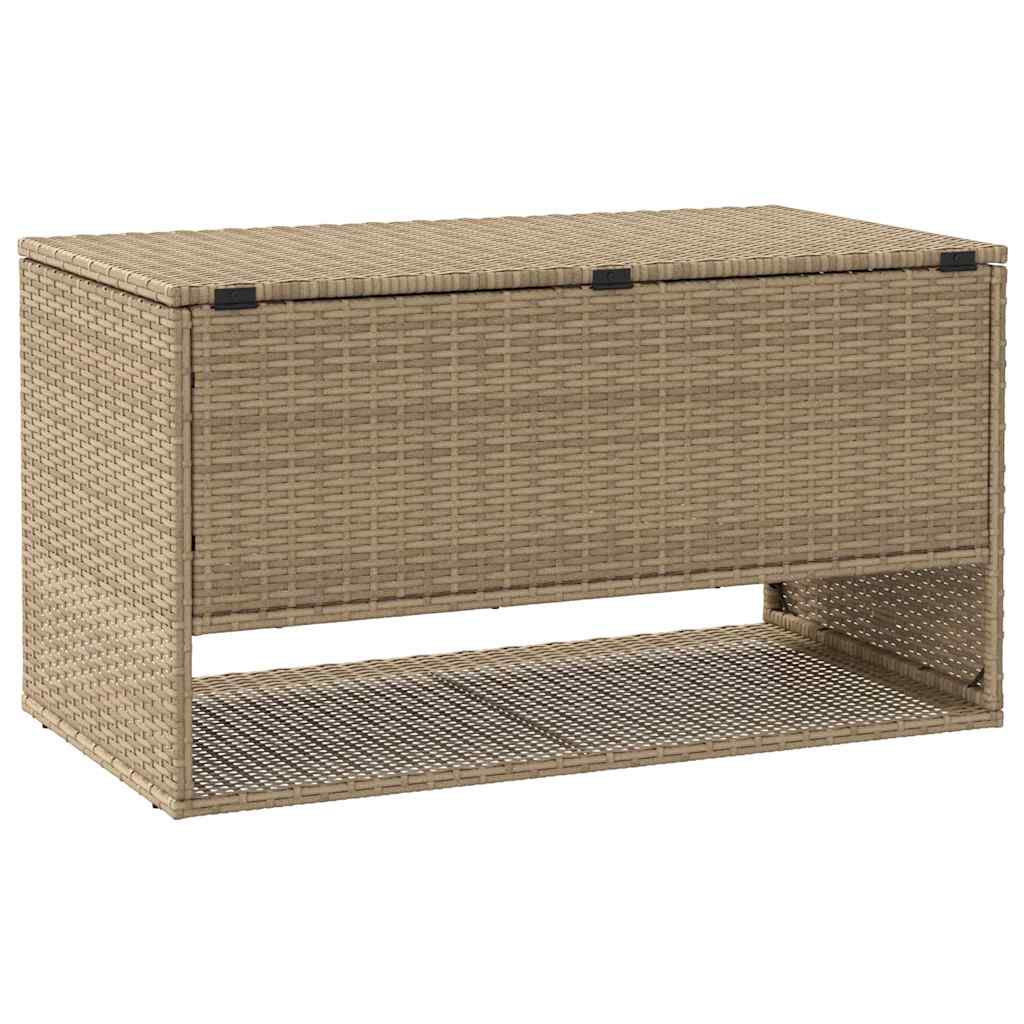Outdoor Cushion Box Beige 100x55x55.5 cm Poly Rattan