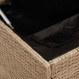Outdoor Cushion Box Beige 100x55x55.5 cm Poly Rattan - Low Angle