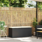 Garden Bench with Cushion Black 110x40x44 cm Poly Rattan