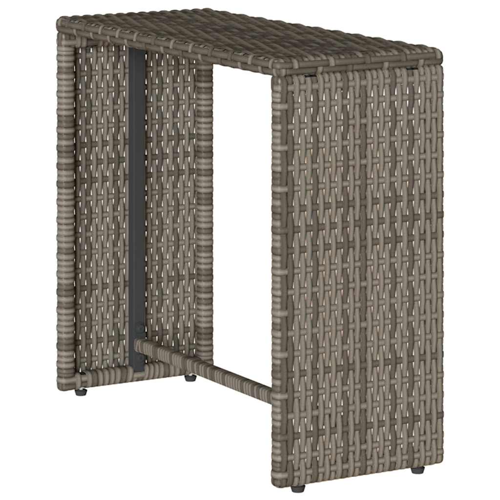 5 Piece Garden Sofa Set with Cushions Stackable Grey Poly Rattan