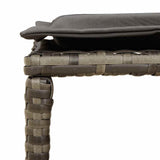 5 Piece Garden Sofa Set with Cushions Stackable Grey Poly Rattan - Extra Image