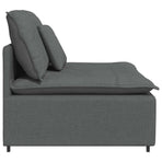 Modular Sofa Centre Module with Cushions Dark Grey 100 cm