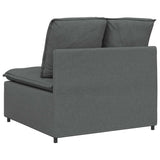 Modular Sofa Centre Module with Cushions Dark Grey 100 cm - 45-Degree Angle