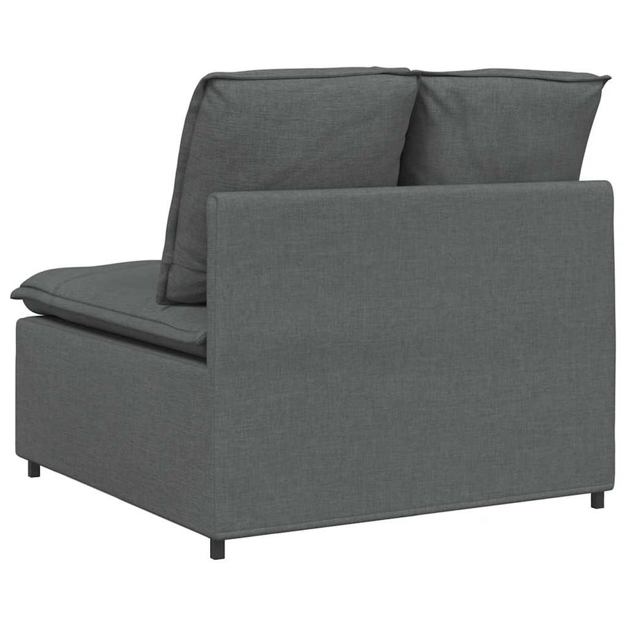 Modular Sofa Centre Module with Cushions Dark Grey 100 cm