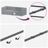 Modular Sofa Centre Module with Cushions Dark Grey 100 cm
