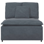 Modular Sofa Centre Module with Cushions Dark Grey 100 cm