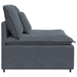 Modular Sofa Centre Module with Cushions Dark Grey 100 cm - Top-Down View