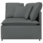 Modular Sofa Corner Module with Cushions Dark Grey 100 cm
