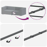 Modular Sofa Corner Module with Cushions Dark Grey 100 cm
