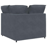 Modular Sofa Corner Module with Cushions Dark Grey 100 cm